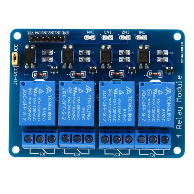 5V Four 4 Channel Relay Module With optocoupler For PIC AVR DSP ARM Arduino NEW