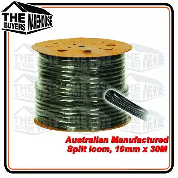 100% Premium Australian Made Split Loom Tubing Wire 10mm Conduit Cable 30m UV
