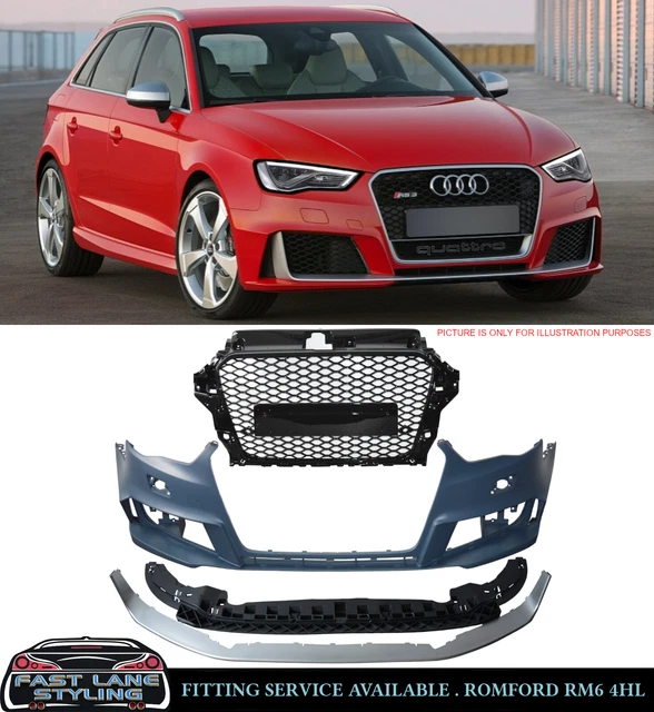 AUDI A3 RS3 Style Front Bumper Bodykit Conversion Primed 8V Pre