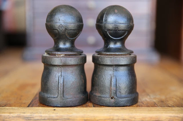 Vintage Cast Iron Finial Fence Gate Post Topper Ball Architecture Salvage Garden