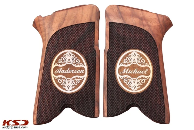 KSD Brand Walnut Wood Grips For Colt 1911 Style Pistols - Fits Springfield, Kimber, Les Baer & More