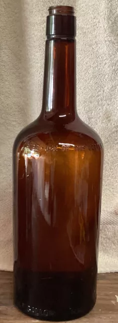 Vintage Limited Edition Hiram Walker & Sons 1/2 Gal Bottle Amber Glass