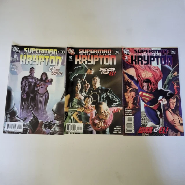 Superman Last Family Of Krypton #1-3 Complete Series Set - DC Elseworlds 2010