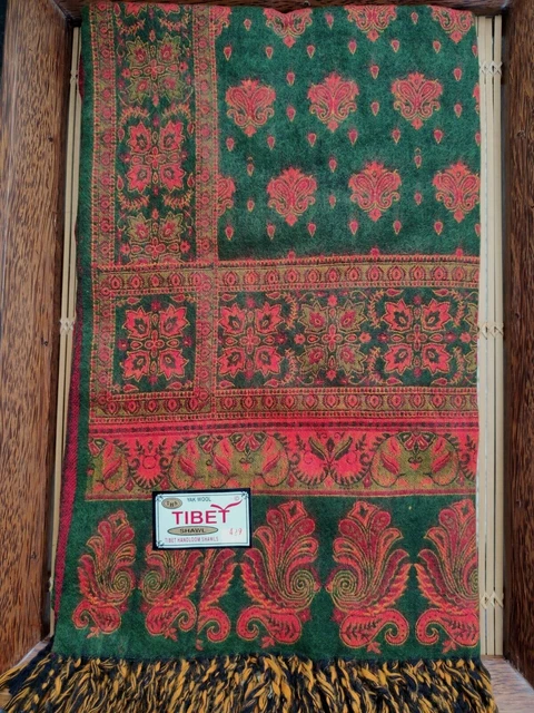 Sciarpa Scialle Pashmina In Lana E Acrilico - 200x70cm, Donna, Color Unico - Foto 8