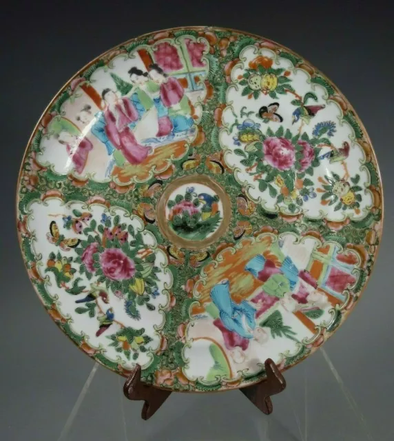 Very Fine China Chinese Canton Rose Medallion Porcelain plate ca. 19th century