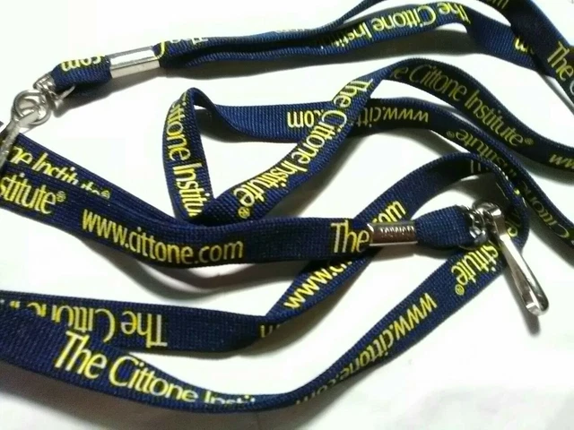 2Lot Vintage New Cittone Technical Institute School Keychain Neck Strap ID Badge