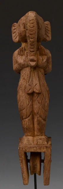 Early 20th Century, A Pair of Burmese Wooden Textile Tools in The Form of Ganesh 5