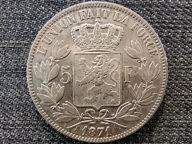 Belgique Léopold II (1865-1909) 5 Francs .900 Argent 1871