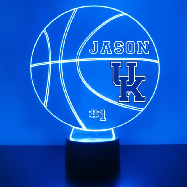 Kentucky Wildcats College Basketball Light, Personalized FREE, Sports Fan Lamp