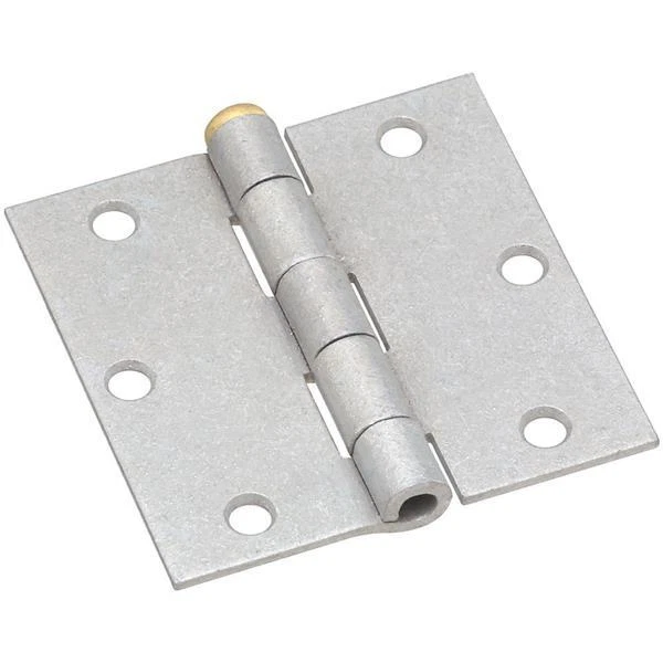 5 Pk Galvanized Steel 3.5" Square Removable Pin Broad Door Hinge N208843