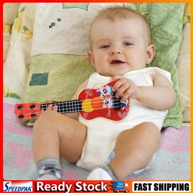 4 String Mini Guitar Musical Instruments Child Education Toy (D Red Lion)
