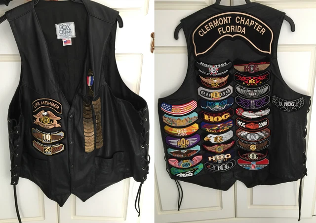 Harley davidson vest shop with patches