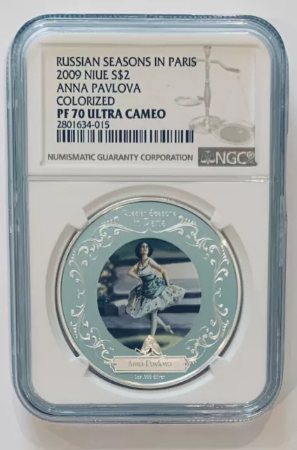 2009 Niue $2 Russian Ballerina Anna Pavlova NGC PF 70 UC