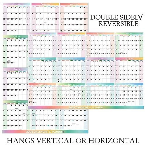 2024 DRY ERASE Calendar for Wall Jan. 2024 Dec. 2024, 2024 34.6" x