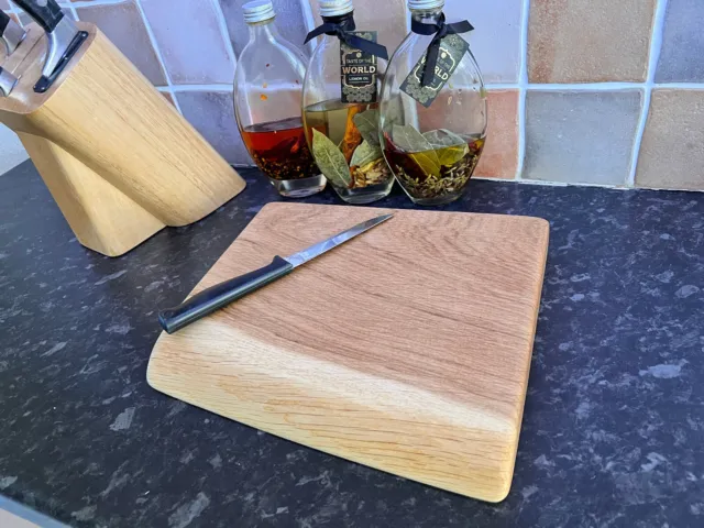 20Cm Deep Solid Oak "James Martin Style" Wooden Chopping Serving Board Chunky 3
