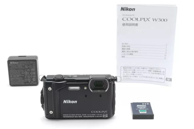 【MINT-】Nikon COOLPIX W300 BK Black Waterproof Digital Camera From JAPAN