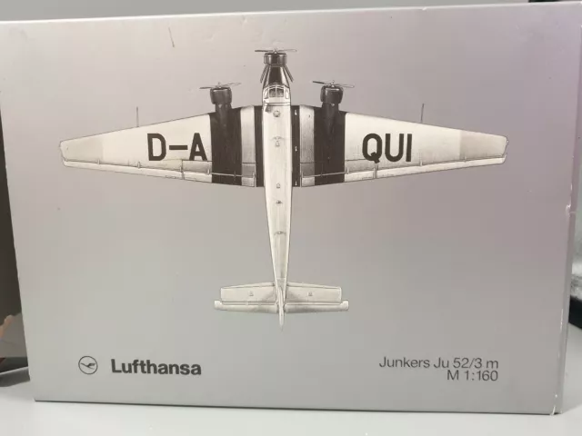 Herpa Lufthansa Junkers Ju 52/3 m 1:160 Flugzeug Tante Ju Fertigmodell