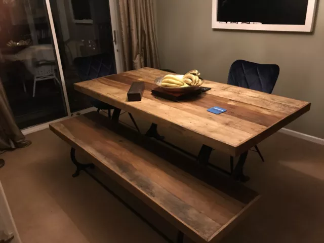 Used rustic on sale dining table