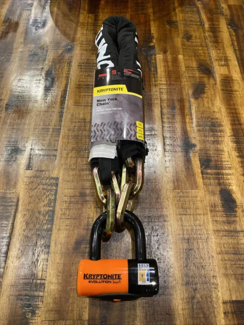 Kryptonite New York Chain Lock Series 1210 +  Evolution 4 Disc Lock 9/10 Rating