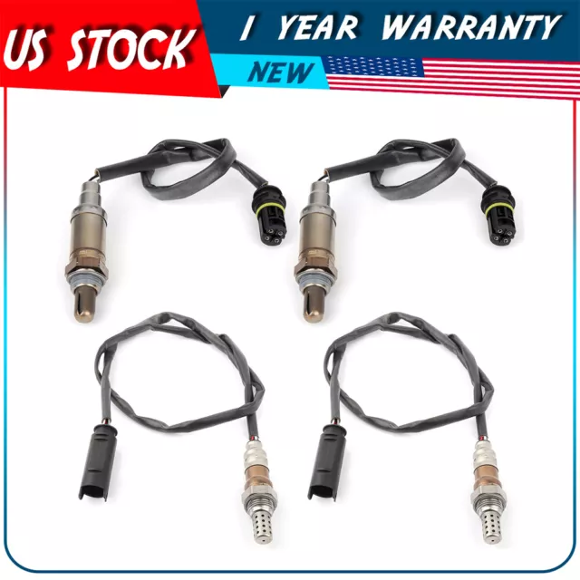 4pcs Upstream+Downstream for 2000-2003 BMW X5 4.4L 4.6L Oxygen Sensor O2 02