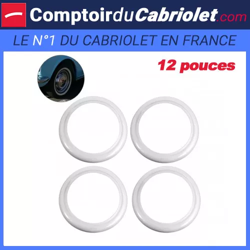 Flancs blancs pour roues  12 pouces - lot de 4