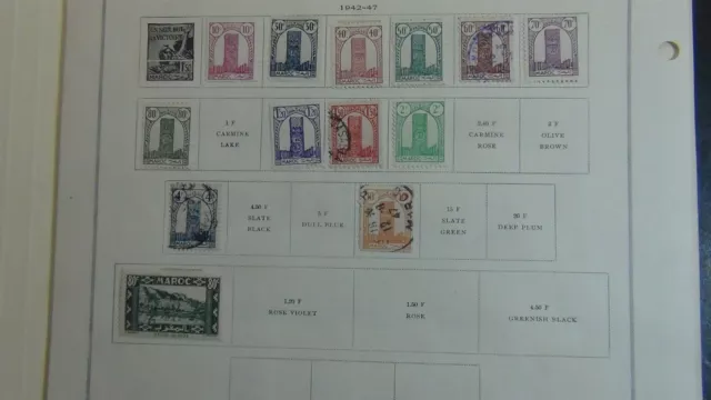 Stampsweis France offices Morocco collection on Scott pages est 130 stamps