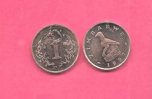 ZIMBABWE KM1a 1997 UNCIRCULATED-UNUSED MINT-BU OLD CENT COIN