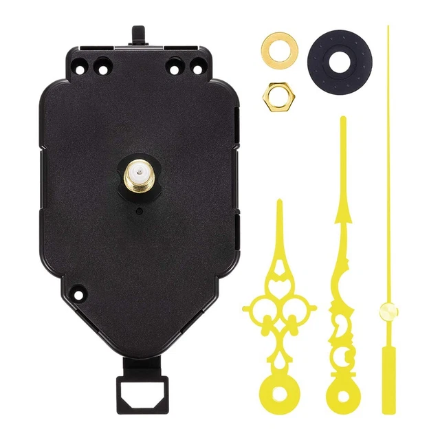 Kit Mouvement à Quartz Pour Horloge DIY - Aiguilles En Bois, Pile AA (non Incluse) - Dimensions 5,5x5,5x4 Cm, Montage Facile