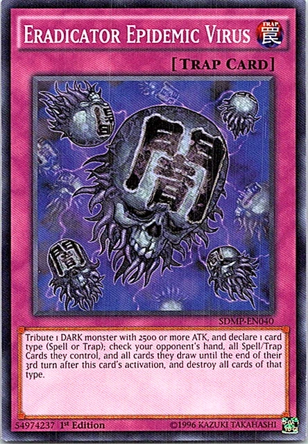 Eradicator Epidemic Virus SDMP-EN040 Yu-Gi-Oh! Light Play 1st Edition