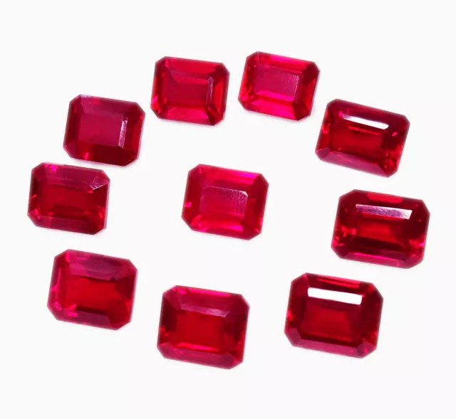 Natural Rubí Rojo 10 Piezas Lote 90.35 Cts Suelto Gema Certificado AAA+ A04