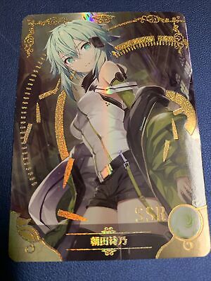 Shino Asasa Sinon SAO Sword Art Goddess Doujin Anime Waifu Card Girl Foil Holo