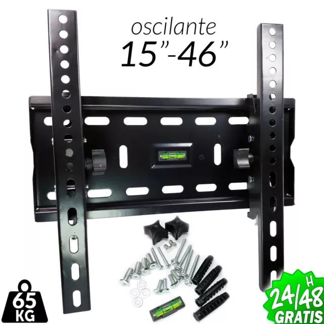 SOPORTE TV PARED LED QLED LCD PLASMA 15 a 46" 65KG Marco 340x410 BRACKET MONITOR