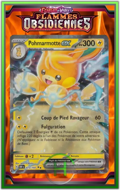 Pohmarmotte EX-EV3:Flammes Obsidiennes - 073/197 - Carte Pokémon Française Neuve
