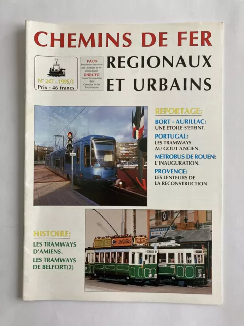 Chemins de fer régionaux et urbains 247 1995 les tramways d'AMIENS BELFORT