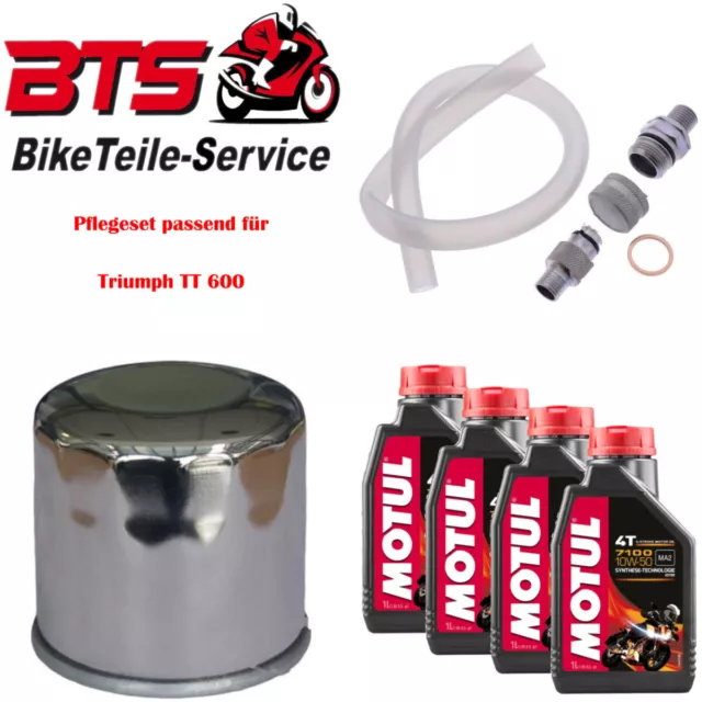 Sparset 4L Öl, Filter, Ablassschraube passend für Triumph TT 600 ccm 11