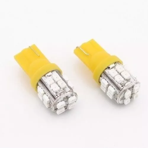 10x Yellow T10 Wedge 20 SMD 1210 LED Light bulbs W5W 2825 158 192 168 194