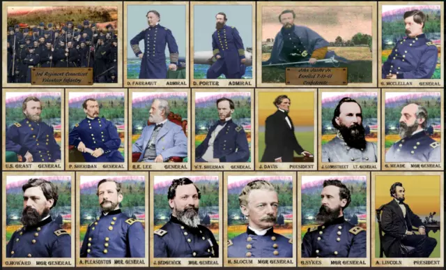 2021 LJACards "American Civil War" Presidential Cigars Trading Cards ACEO