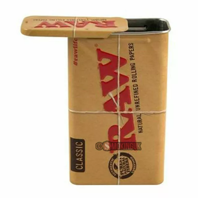 RAW Rolling Papers Branded Sliding Top Tin Case