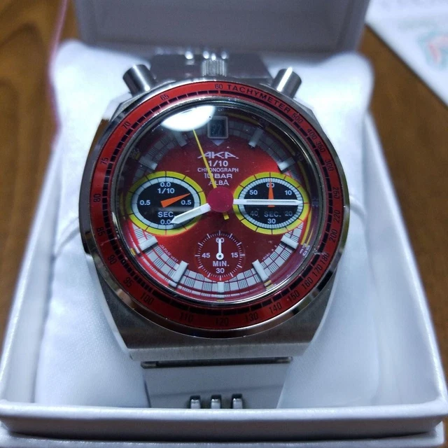 ADDIESDIVE Orologio Uomo Al Quarzo 41mm - Quadrante Luminoso BGW9, Cinturino In Silicone Rosso, Calendario, Impermeabile 20 ATM (200m) - Acciaio Inox 316L Per Sub