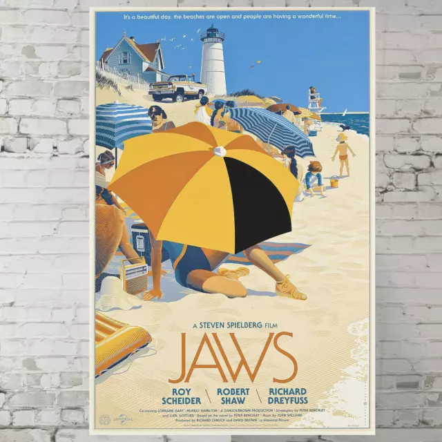 Jaws movie poster Steven Spielberg -  11x17" Wall Art Trendy Poster