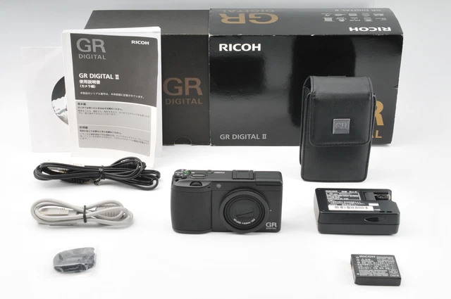 [Near MINT in Box] RICOH GR DIGITAL II 10.1MP Digital Camera Black From JAPAN