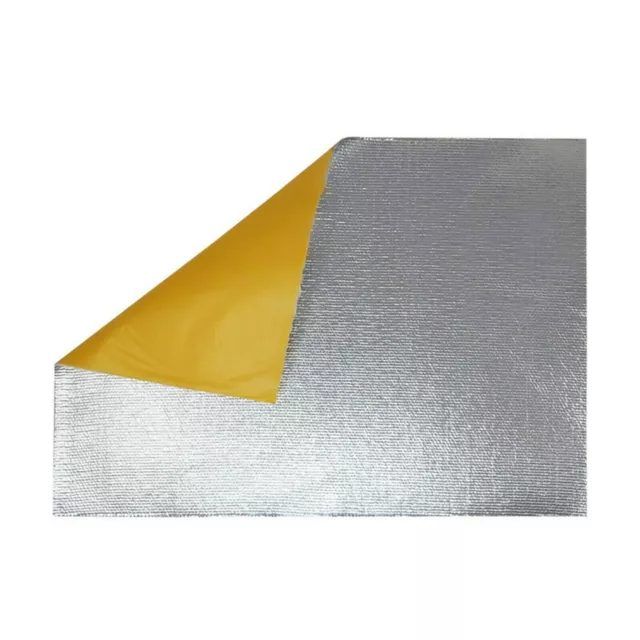 Pannello adesivo termico in tessuto e alluminio riflettente paracalore  protezione plastiche e carene 1100gr/mq Packaging - 35cm x 33cm