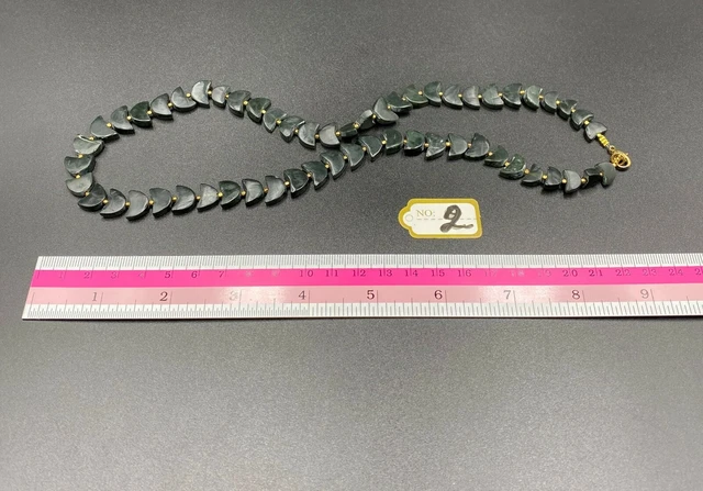old antique Pyu period  green jade beads 3