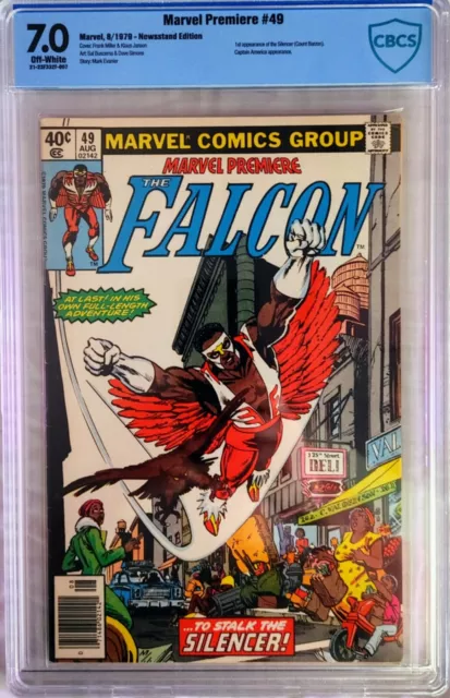 Marvel Premiere Falcon #49 Cbcs 7.0 Key 1St Silencer Solo Rare Rare Newsstand
