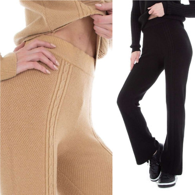 Pantalone da donna pantacollant leggings in maglia inverno casual comodo basic