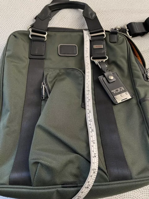 TUMI Men's Green Alpha Bravo Lejeune Backpack Tote Bag Unisex Great Condition
