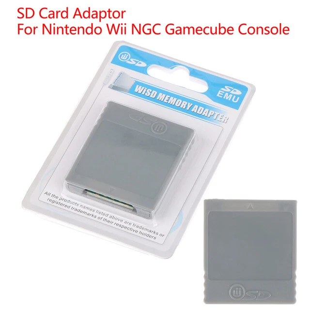 SD FLASH WISD Memory Card Reader Converter Adapter For Wii NGC Gamecube