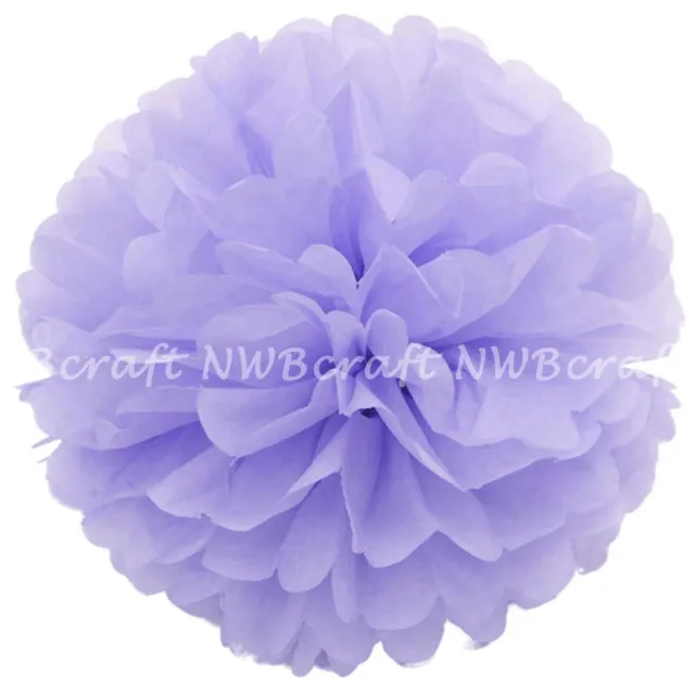 Lilac Tissue Paper Pompoms Flower Balls Wedding Party Decoration