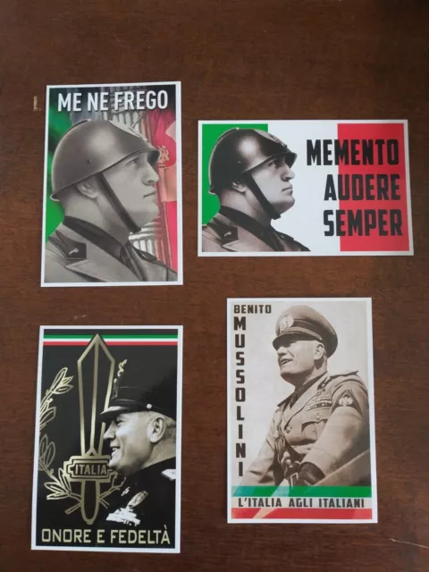 set 4 calendari tascabili plastificati Mussolini Ferlandia 2023 - molto rari