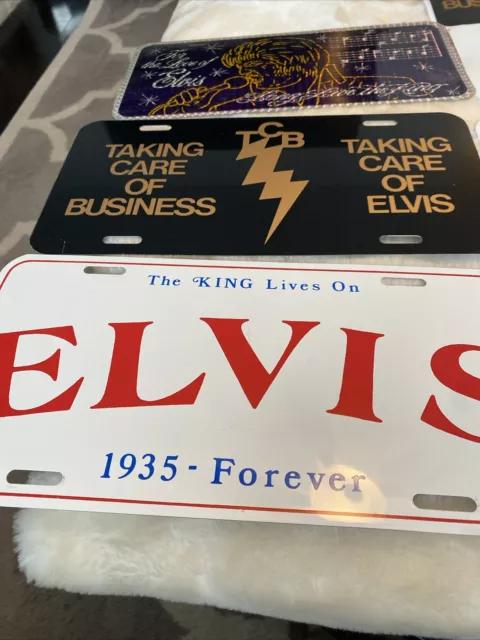 Metal Elvis Presley License Plate Lot Of 10 TCB King Lives On Memphis 2